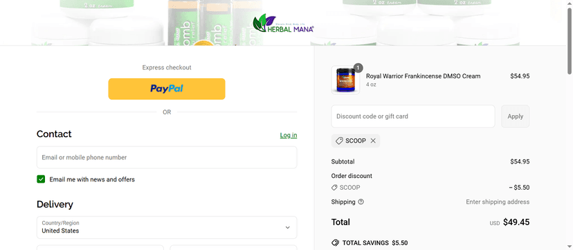 Herbal Mana Discount - Enjoy 15% Off